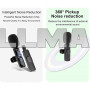 Микрофон петличный для телефона 2 шт K9 Bluetooth Lightning Black